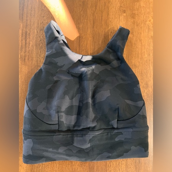 Lululemon Wunder Train Longline Bra in Heritage 365 Camo Deep Coal Multi size 4 - Picture 2 of 4